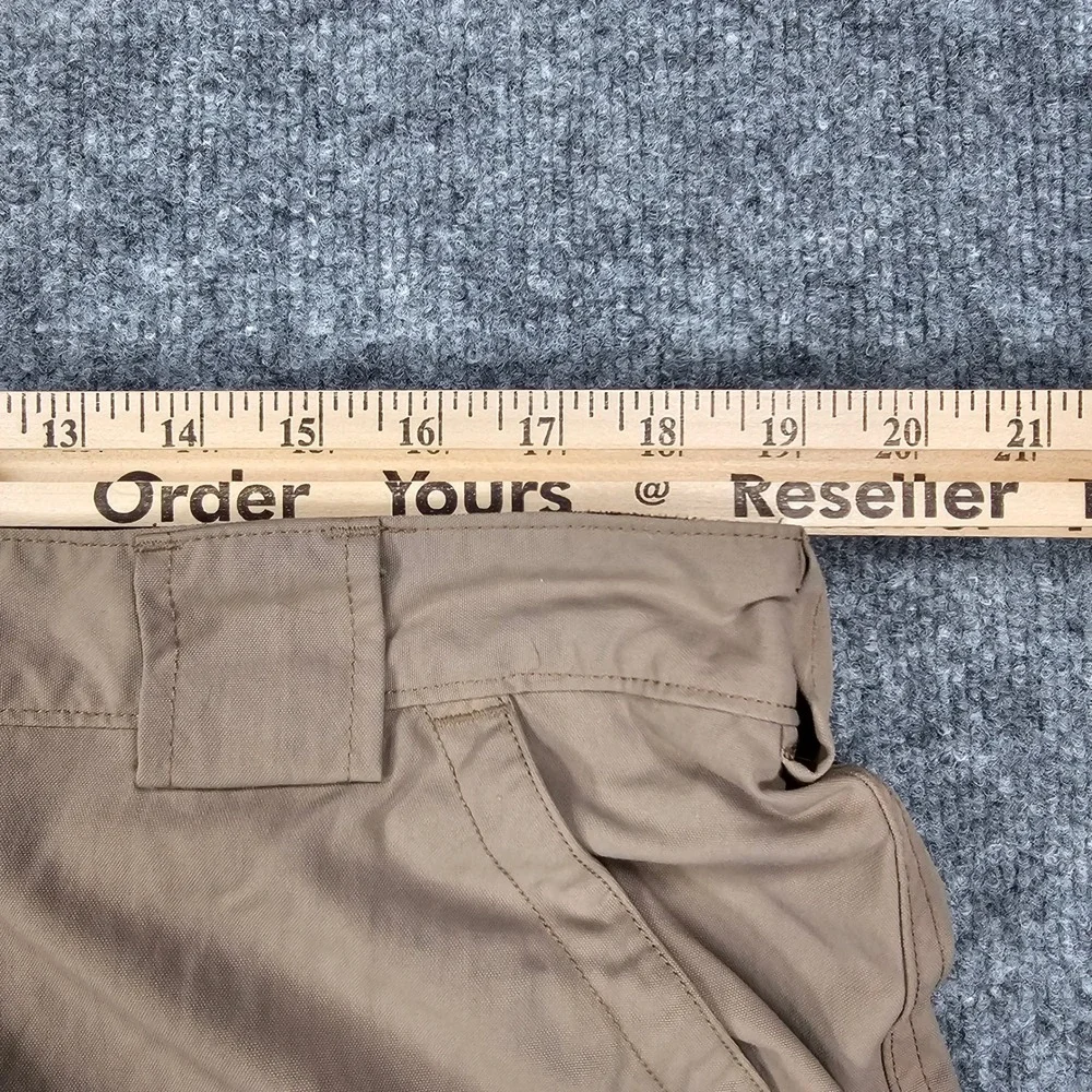 Duluth Trading Co Dry on the Fly Cargo Pants Mens 2XL x 27 Khaki Nylon Tech Work